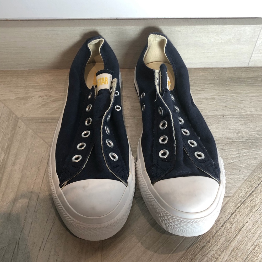 Converse | All Star Navy No Lace Slip On Sneakers